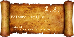 Polednak Atilla névjegykártya